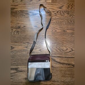 Stylish Multi-Color Leather Crossbody Bag